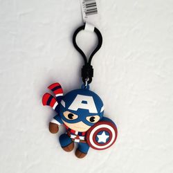 Disney 100 Christmas Holiday Figural Bag Clip Marvel Captain America