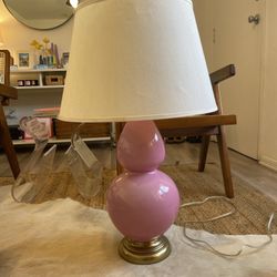Antique Pink Lamp