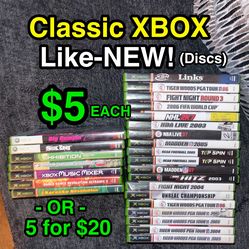 $5 ea 🎮 Like-NEW Original Xbox Games