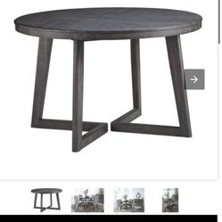 48” diameter round wood dining table