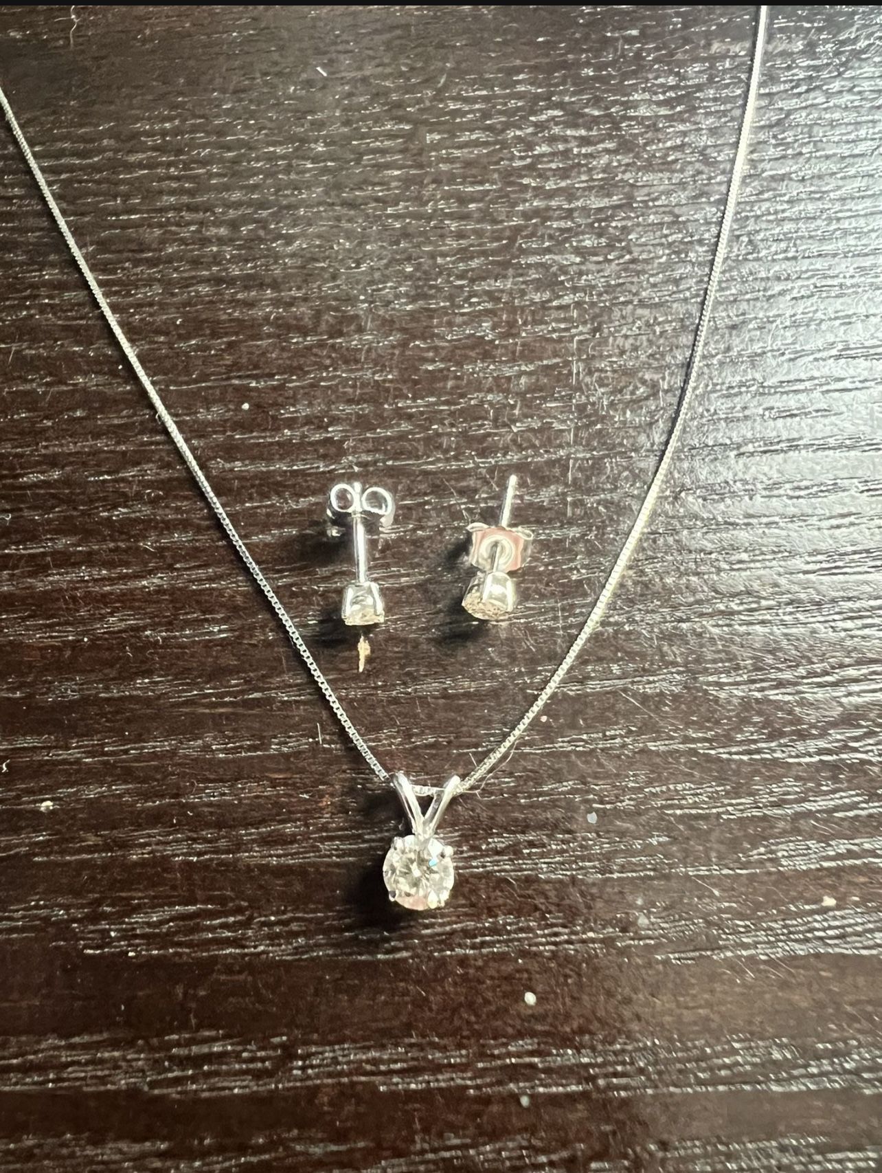 Diamond Necklace & Earrings 