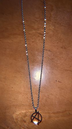 Silver Rope chain “Anarchy pendent”