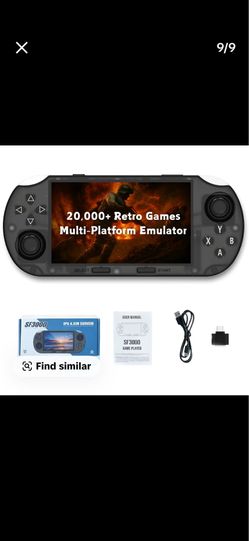 Retro Handheld Game Console, Retro Gaming Console, 4.5 Inch IPS Screen, Built-in 20000+ Classic Game, Portable Hand Held Open Source Linux System, 300