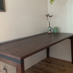 Solid Madera Oak Desk 71” Chestnut Finish