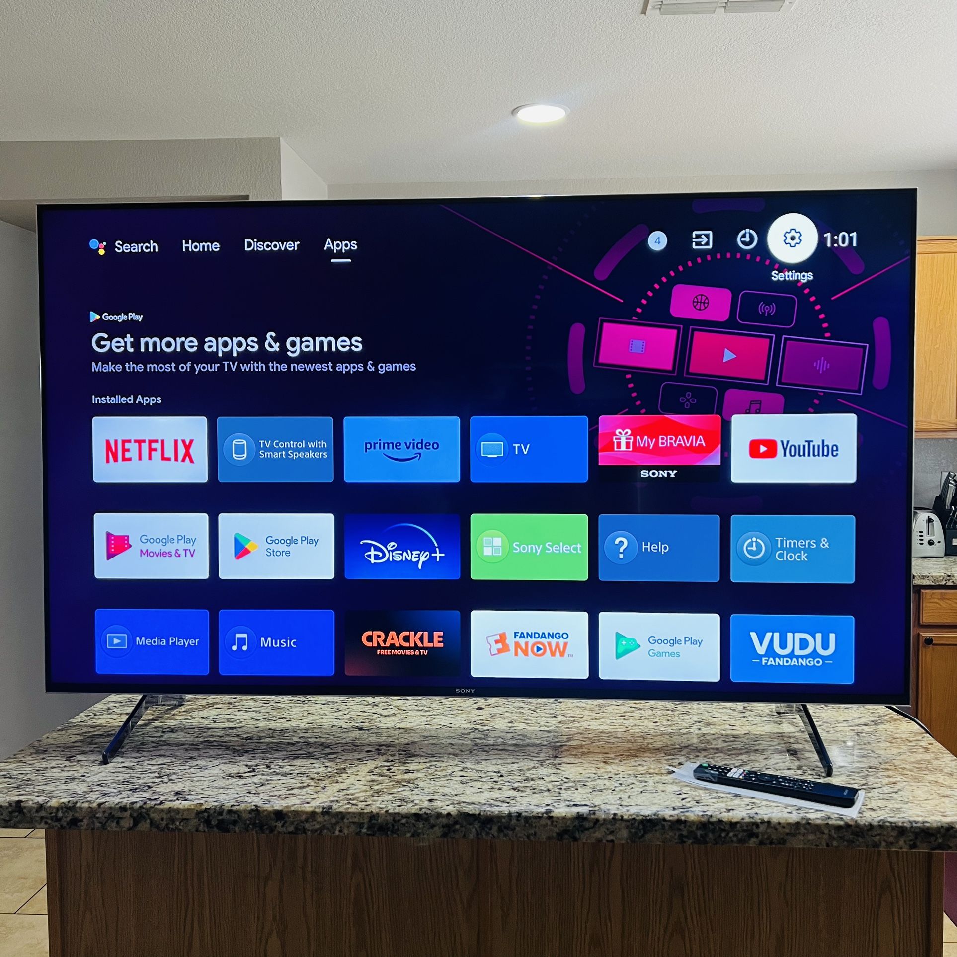 Sony 50” Smart Tv HDR UHD 4k! Google Apps
