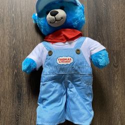 Build A Bear Thomas & Friends Blue Teddy B.A.B Outfit Thomas The Tank Engine 15"