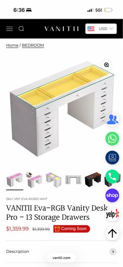 Vanity desk