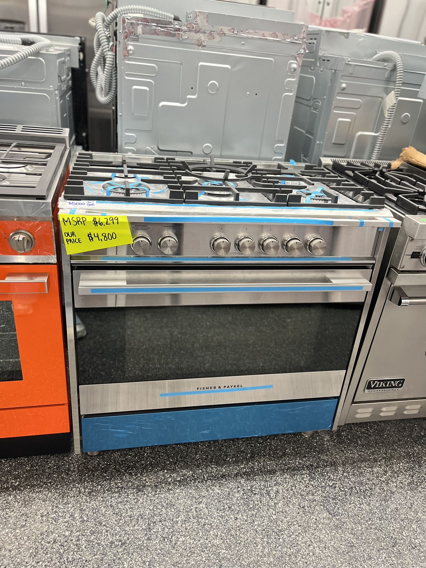Fisher & Paykel 36” Wide All Gas Stainless Steel Range