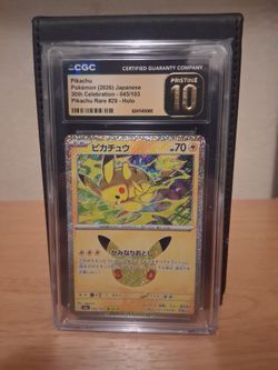 Pikachu Holo CGC Pristine 10 Japanese Pokémon Card
