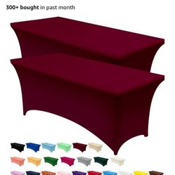 3 Burgundy Table covers