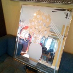 Decorative Glass Flower Frame