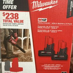 Milwaukee Redlithium XC6.0 Battery 2- Pack