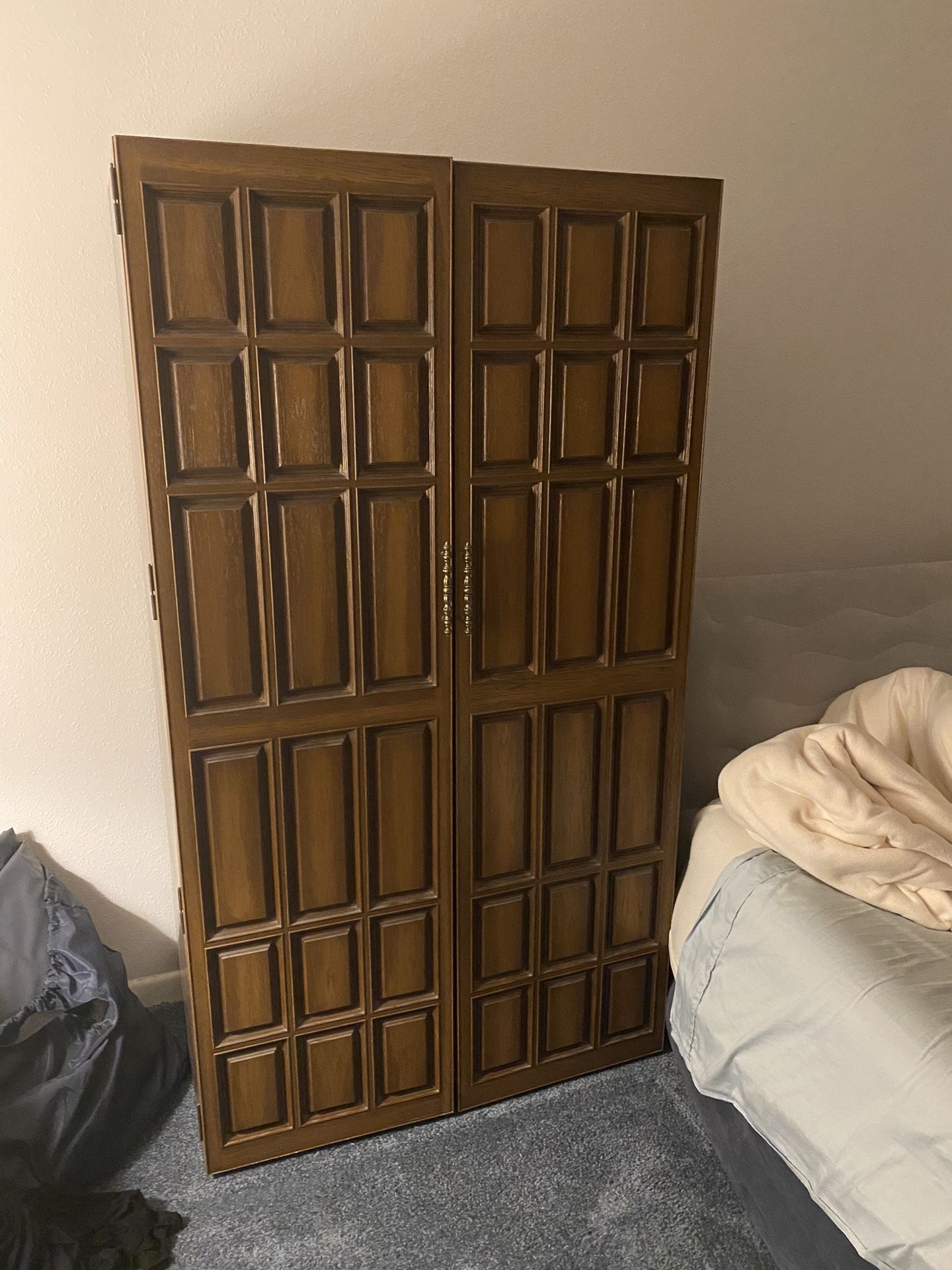 Vintage Style Light Metal Armoire