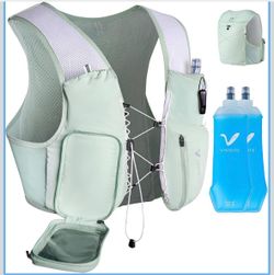 Hydration Running Vest Backpack for Men Women with Phone Holder 2*500ML Soft Flask, Lightweight No Bounce, Reflective Running Backpack, Marathon Hikin