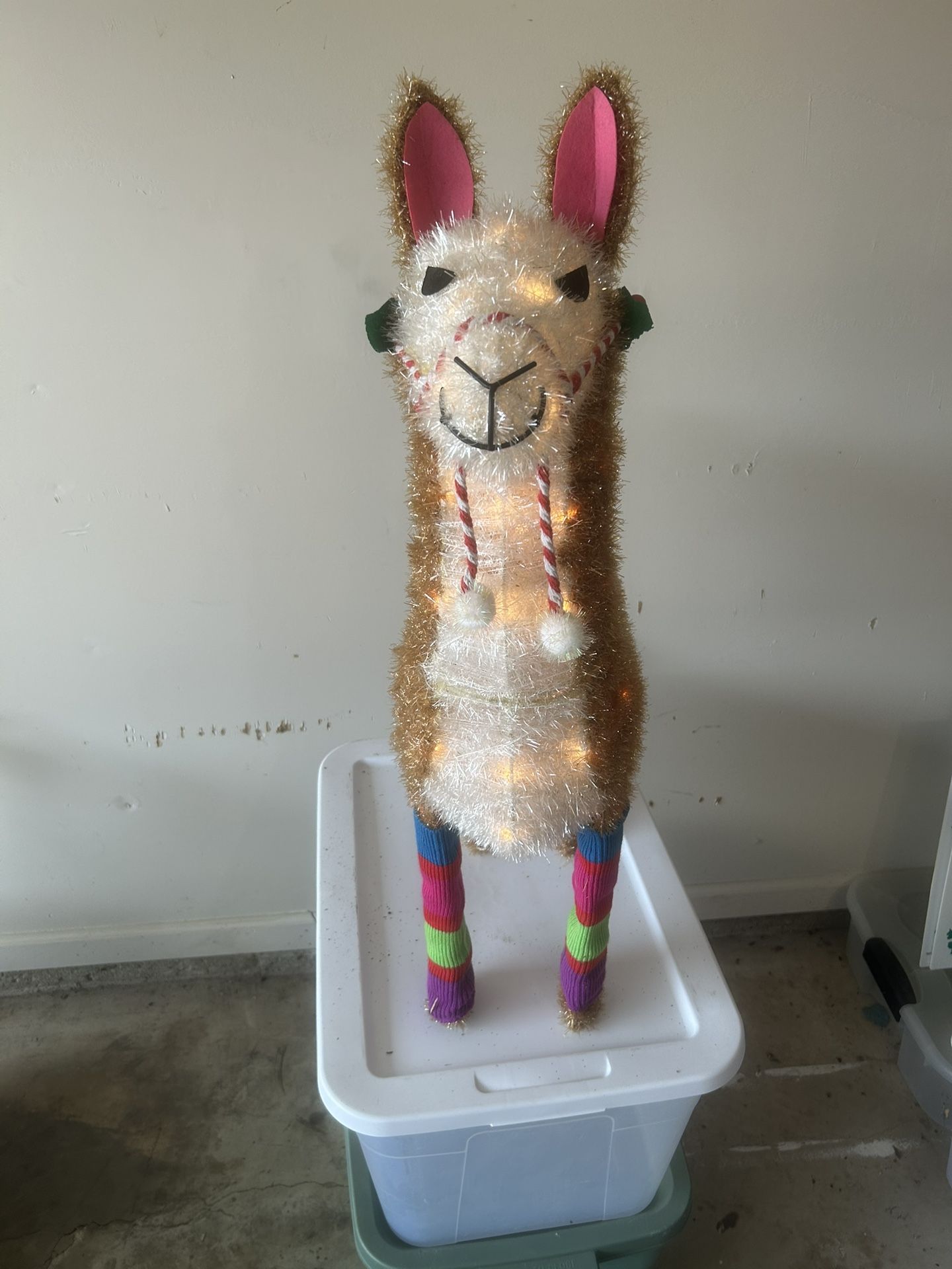 Outdoor Christmas Lighted Decorations - Llama