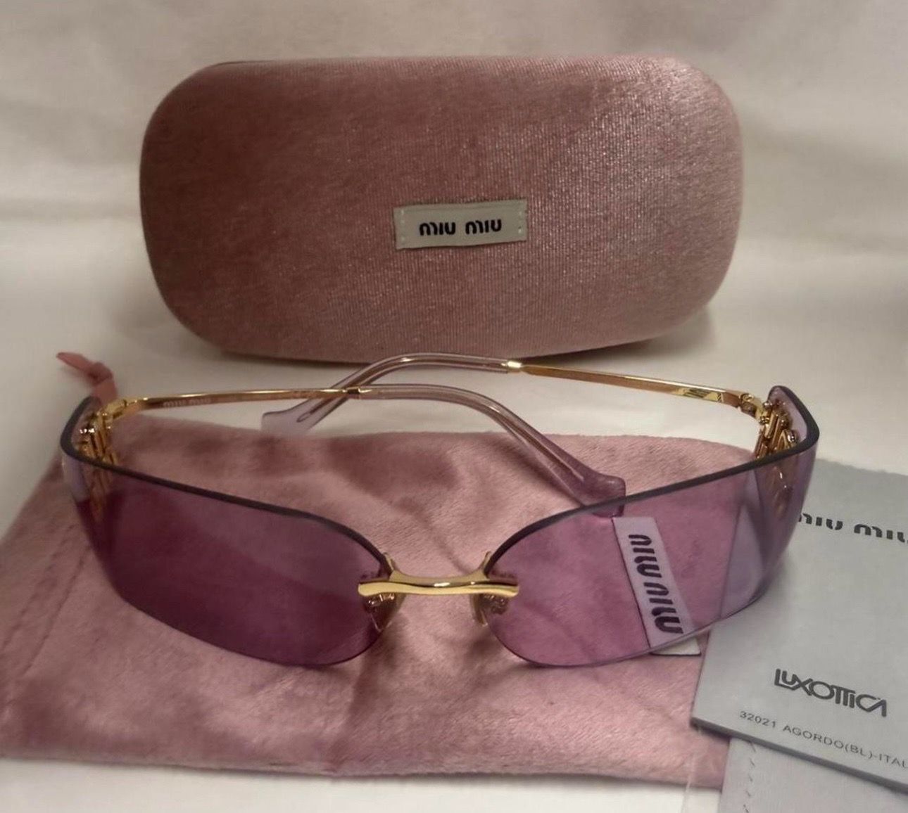 Miu miu pink lense sunglasses