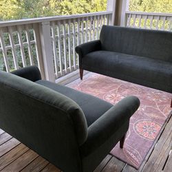 Sofa &  Loveseat Forrest green 