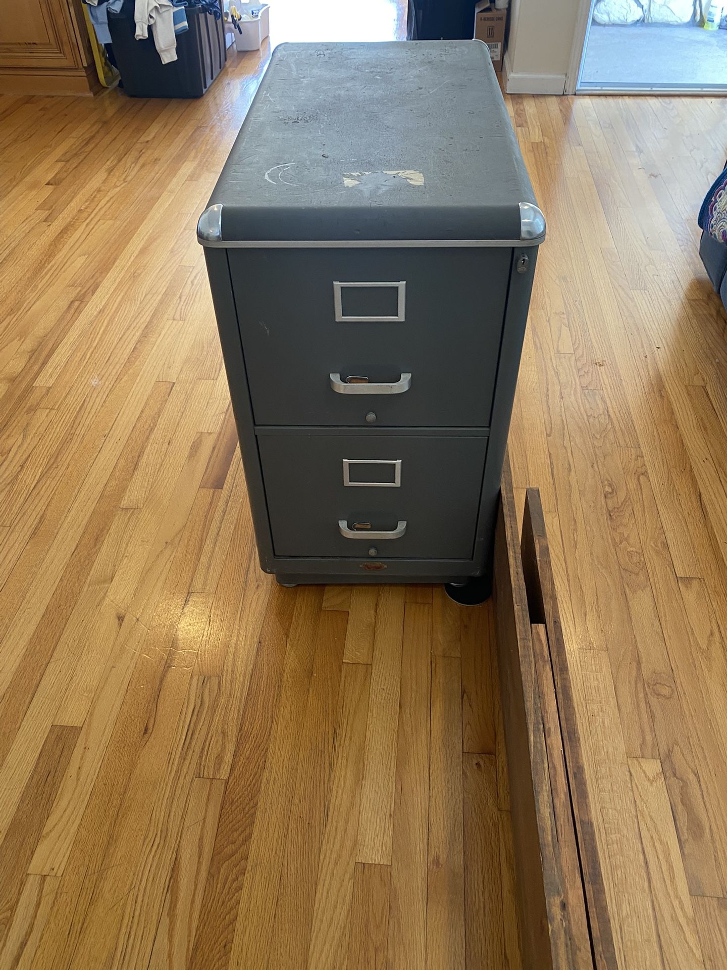 Heavy-Duty Older File Cabinet – $25 (Includes Key)