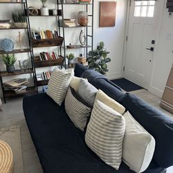 DENIM COUCH DAY BED - PILLOWS INCLUDED