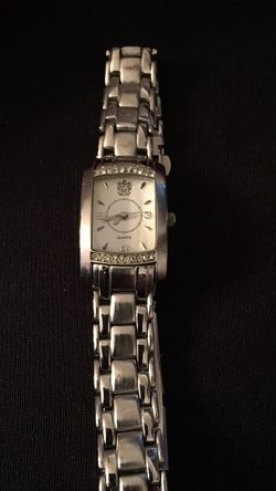 Paolo rectangular silver watch