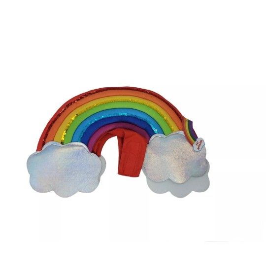 Rainbow Dog Halloween Costume with Clouds & Sequins size Small New