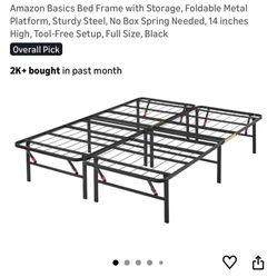 Amazon Basics, Foldable Full Mattress Frame