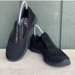 Women’s Size 6.5 - Skechers Shoes Microburst One Up Slip On Flats Black 23312 