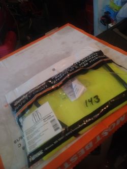 BRAND NEW YELLOW SAFETY WORK VEST I ALSO HAVE SOME ORANGE SAFETY TAPE