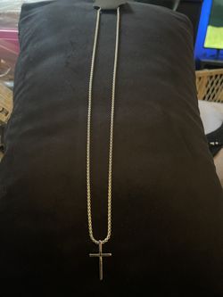Brand New Long Chain Cross Necklace 