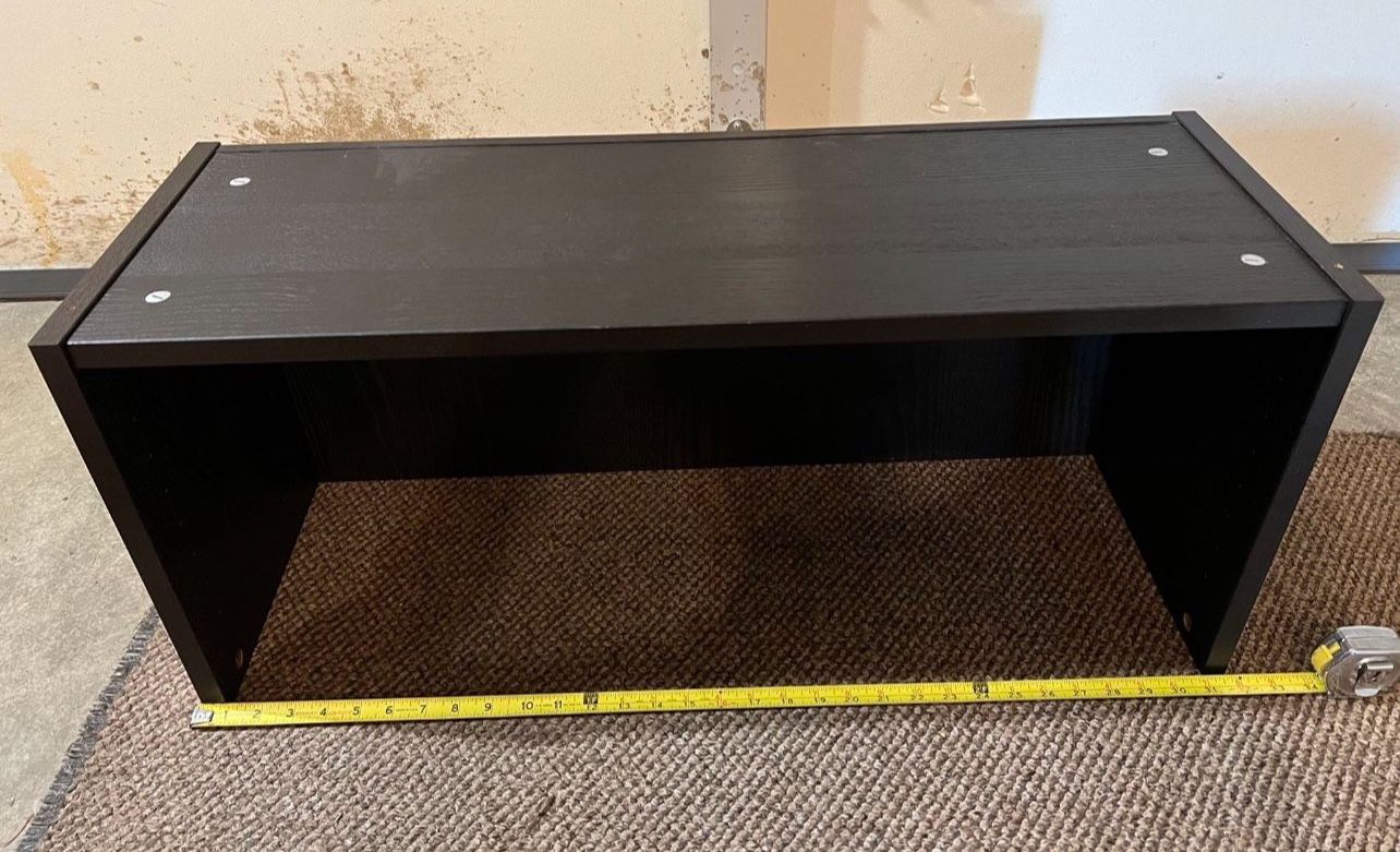 Used black IKEA bookshelf top