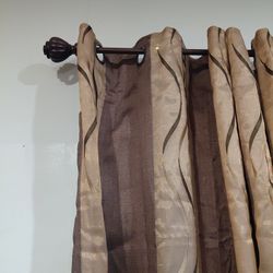 Cortins With Road  Hooks 96 Inch  Poliesters And Lentejuelas Decoration