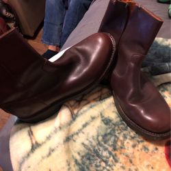 Leather boots