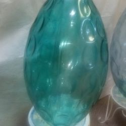 New Recycled Glass Floor Vase High Quality Masterpiece Very Detailed Thick And Elegant Made In Spain 