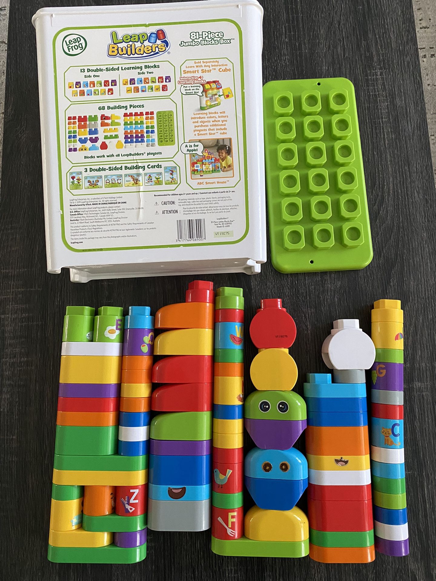 LeapFrog LeapBuilders 83 Piece Jumbo Blocks with Box