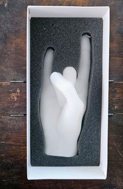 CandleHand "You Rock" Life-Size Hand Gesture Candle - White Paraffin Wax