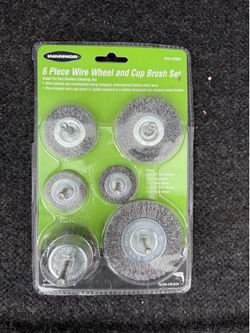 6pc Wire Wheels & Cup Brush Set -1/4" Shank