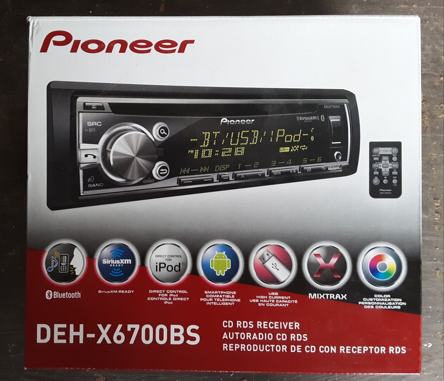 Pioneer CD RDS RECEIVER DEH-X6700BS