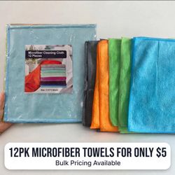 12pc Microfiber Cleaning Cloths