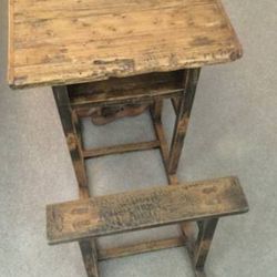 Rare Very Old Child’s Chinese School Desk