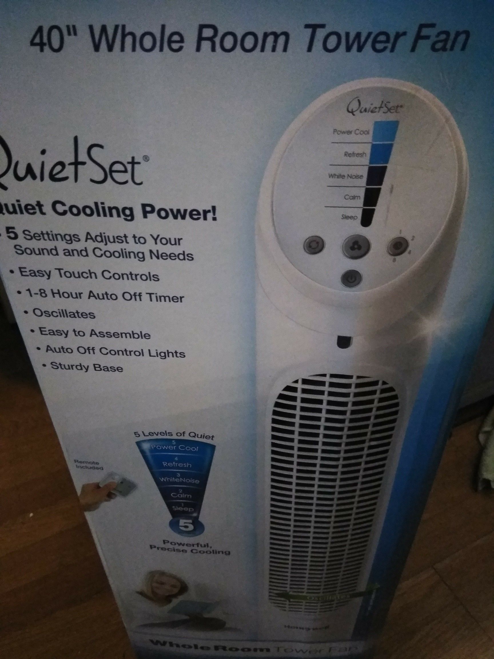 Honeywell 40" quiet set Tower Fan with Remote and Timer