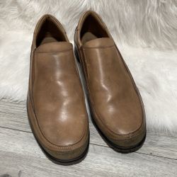 Rockport Loafers Leather Shoes men 11 M Brown Slip On Kinetic Air Flats