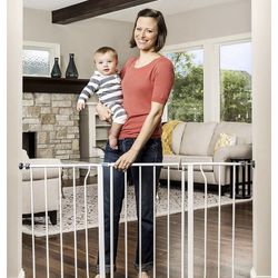 Regalo Easy Open 47-Inch Super Wide Walk Thru Baby Gate, Bonus Kit, Includes 4-Inch and 12-Inch Extension Kit, 4 Pack Pressure Mount Kit and 4 Wall Cu