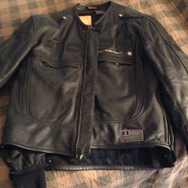 Icon Leather Motorcycle Jacket Lowered To 80.00