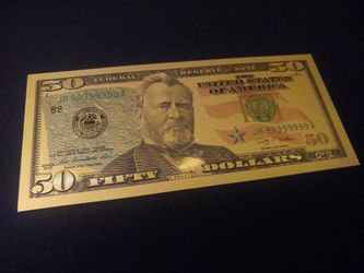 Gold Bill Collectible $50
