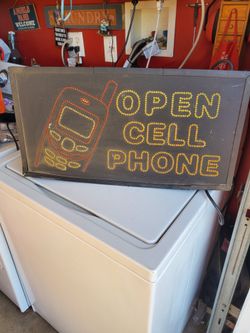 Cell Phone Sign Vintage 
