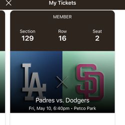 Padres vs dodgers (Friday May 10th )