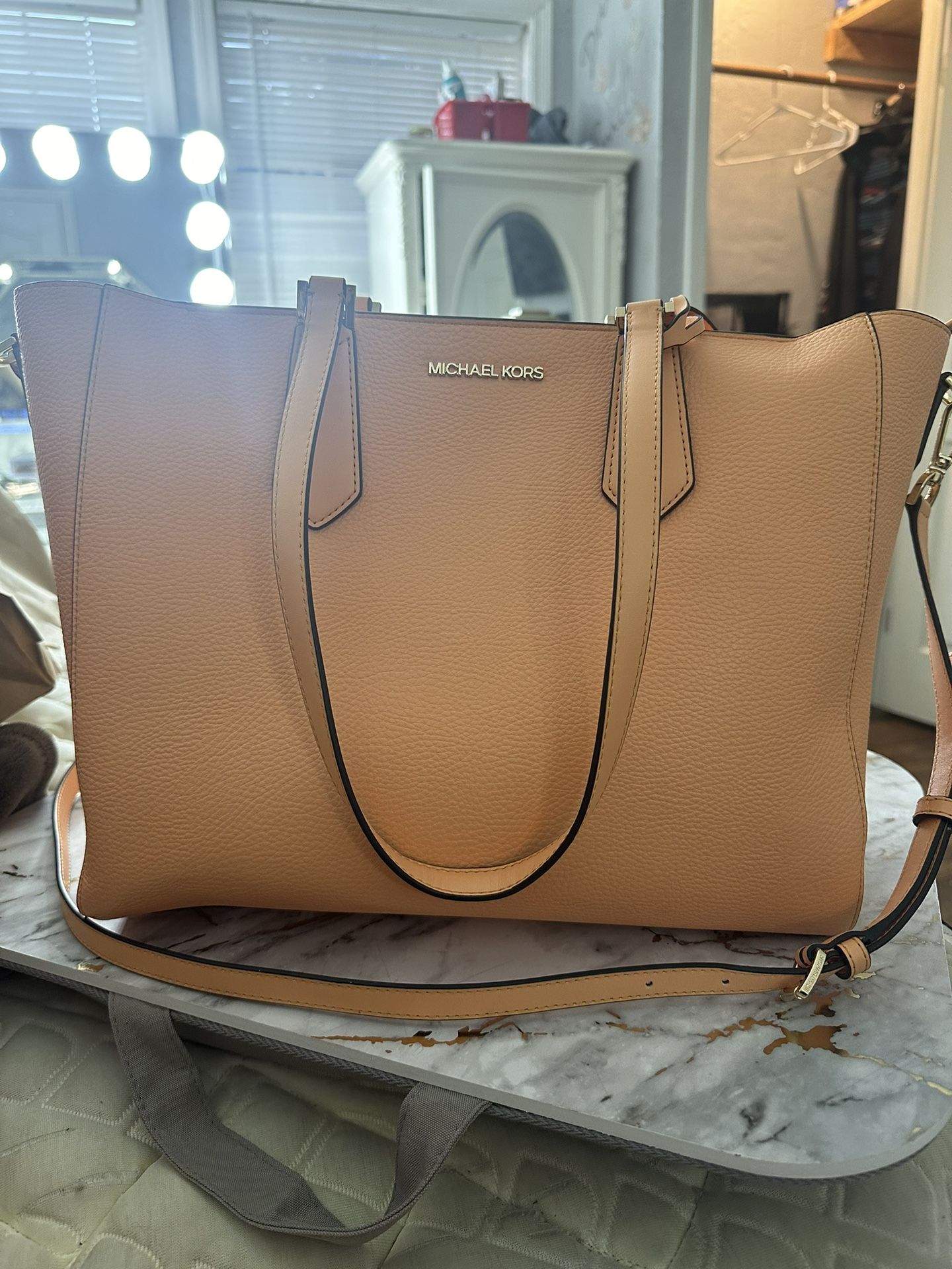 Michael Kors kimberly large 3-in-1 tote in orange