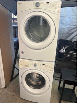 Whirlpool duet stackable washer and gas dryer