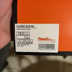 Orange Anaheim Ducks Checkered Vans