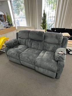 New Power Recliner Fabric 3 Seaters Sofa